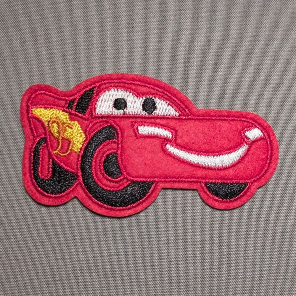 Lightning McQueen Cars Iron On Patch | Embroidered Kids Patch